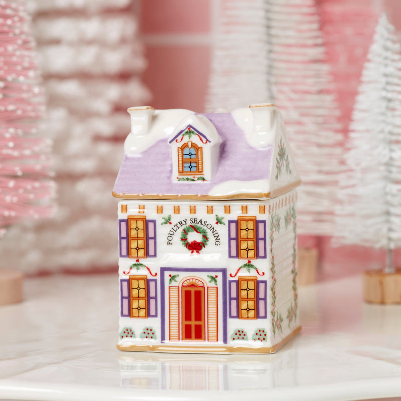 Lenox Village Christmas Spice Jars, Set Of 6